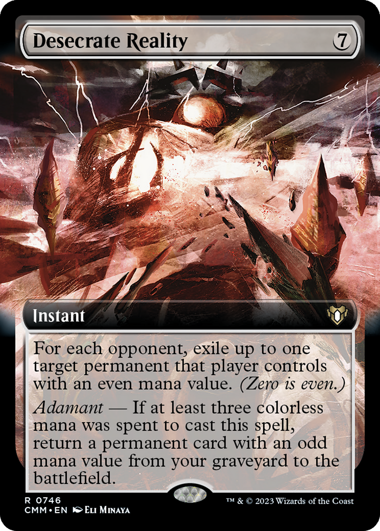 {R} Desecrate Reality (Extended Art) [Commander Masters][CMM 746]