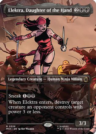 Elektra, Daughter of the Hand (Borderless) [MSH 326]  Foil