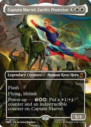 Captain Marvel, Earth's Protector (Borderless) (0342) [MSH 342]  Foil