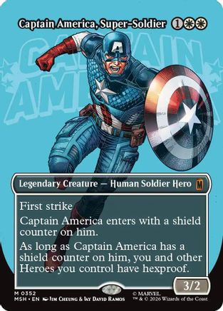Captain America, Super-Soldier (Borderless) (0352) [MSH 352]  Foil