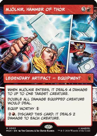 Mjolnir, Hammer of Thor (Borderless) (0303) [MSH 303]  Foil