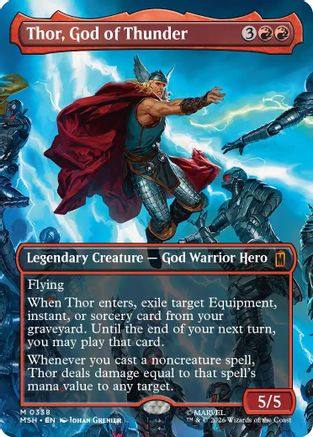 Thor, God of Thunder (Borderless) (0338) [MSH 338]  Foil