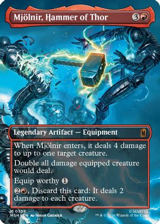 Mjolnir, Hammer of Thor (Borderless) (0339) [MSH 339]  Foil