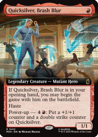 Quicksilver, Brash Blur (Extended Art) [MSH 412]  Foil