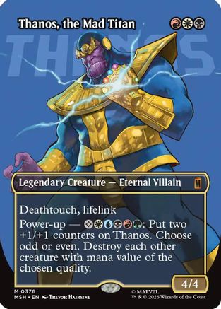 Thanos, the Mad Titan (Borderless) (0367) [MSH 376]  Foil
