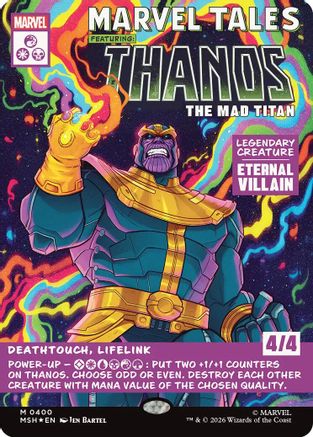 Thanos, The Mad Titan (Borderless) (0400) [MSH 400]  Foil