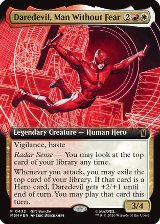 {R} Daredevil, Man Without Fear (Extended Art) (Promo) (Foil) [Unique and Miscellaneous Promos] [UMP 432]