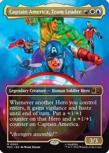 {@@MSC R} Captain America, Team Leader (Borderless) (Foil) [MSC 005]