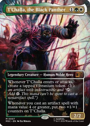 T'Challa, the Black Panther (Borderless) [MSC 007]  Foil