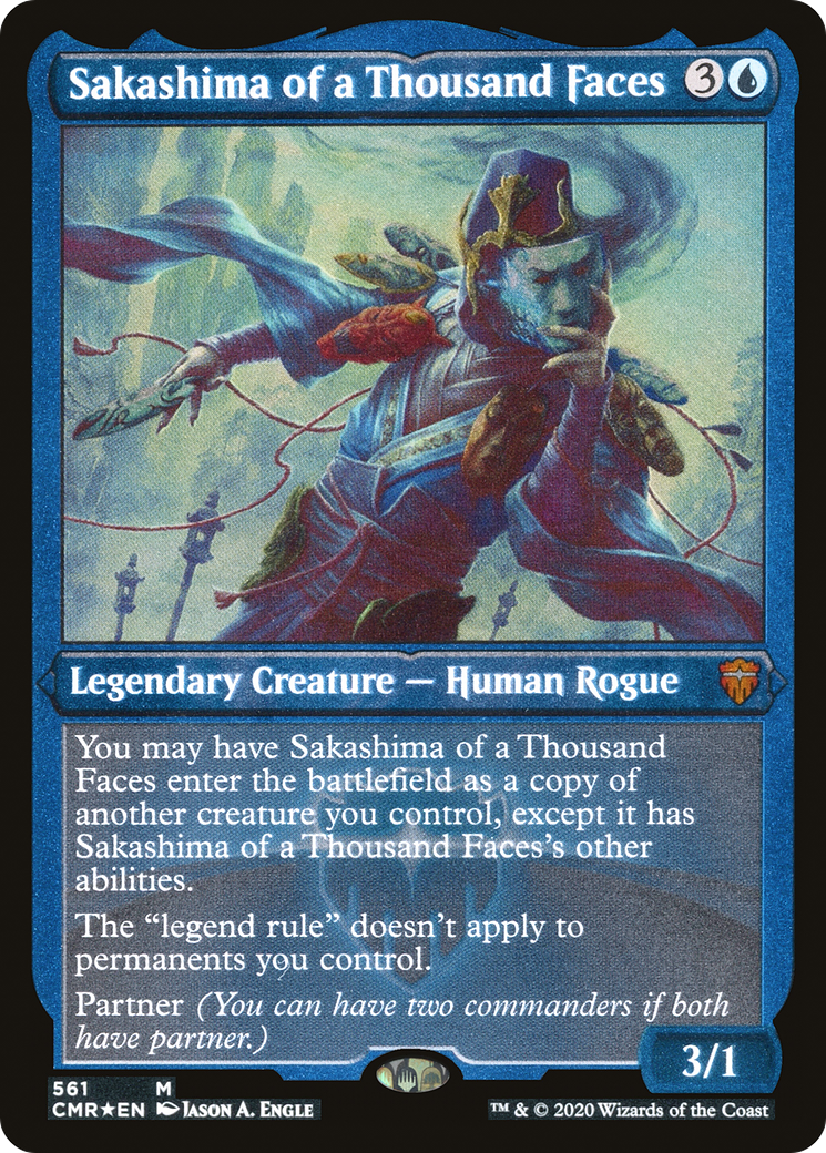 {R} Sakashima of a Thousand Faces (Etched) [Commander Legends][CMR 561]