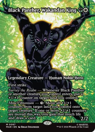 Black Panther, Wakandan King (Borderless) [MAR 087]  Foil