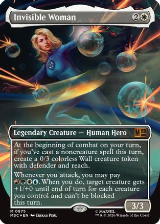 Invisible Woman (Borderless) (Surge Foil) [MSC 875]  Foil