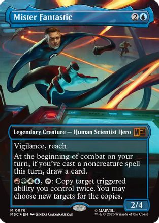 Mister Fantastic (Borderless) (Surge Foil) [MSC 876]  Foil