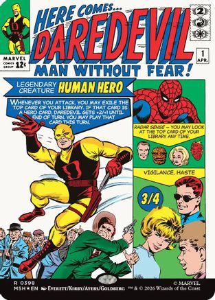 Daredevil, Man Without Fear (Borderless) (0398) [MSH 398]  Foil