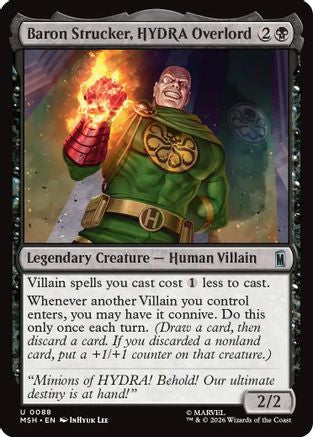 Baron Strucker, HYDRA Overlord [MSH 088]  Foil