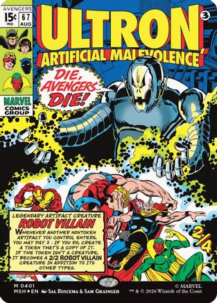 Ultron, Artificial Malevolence (Borderless) (0401) [MSH 401]  Foil