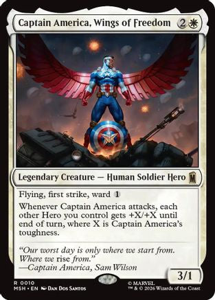 Captain America, Wings of Freedom [MSH 010]  Foil