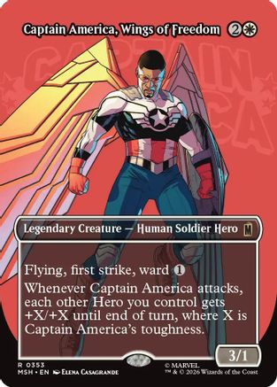 Captain America, Wings of Freedom (Borderless) [MSH 353]  Foil