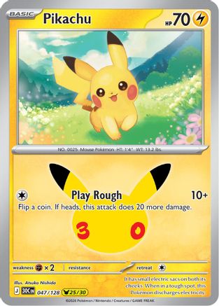 [PKM] Pikachu - 047/128 [ME: 30th Celebration] Holofoil
