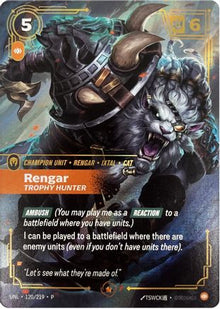 Rengar - Trophy Hunter (120/219) - Riftbound Organized Play Promotional Cards Foil