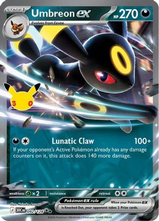 [PKM] Umbreon ex (092/128) Holofoil [ME 30th Celebration]