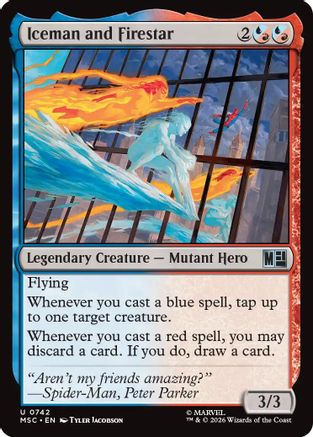 Iceman and Firestar [MSH 742]  Foil
