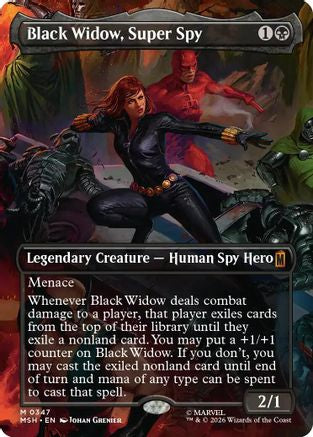 Black Widow, Super Spy (Borderless) (0347) [MSH 347]  Foil