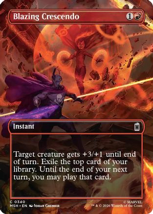 Blazing Crescendo (Borderless) [MSH 340]  Foil