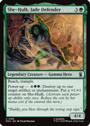 {@C} She-Hulk, Jade Defender (Foil) [Marvel Super Heroes] [MSH 188]