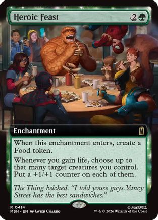 {@R} Heroic Feast (Extended Art) (Foil) [Marvel Super Heroes] [MSH 414]