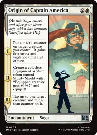 Origin of Captain America [MSC 605]