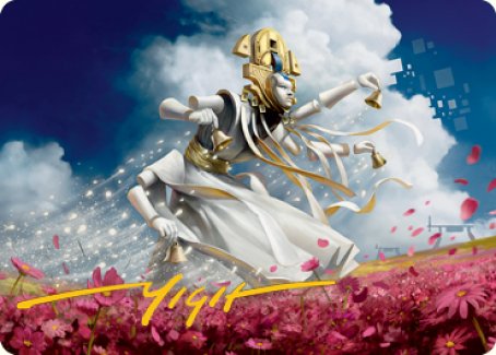 {A} Myojin of Blooming Dawn Art Card (Gold-Stamped Signature) [Kamigawa: Neon Dynasty Art Series][GS ANEO 033]