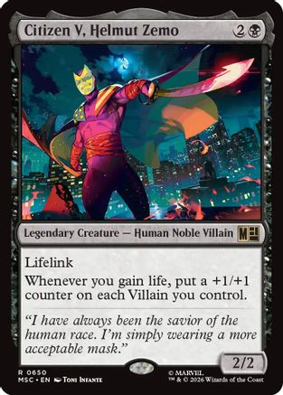 Citizen V, Helmut Zemo [MSC 650]  Foil
