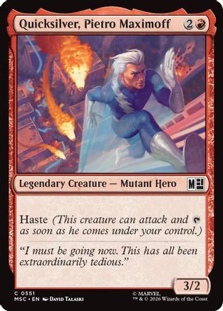 Quicksilver, Pietro Maximoff (0551) [MSC 551]