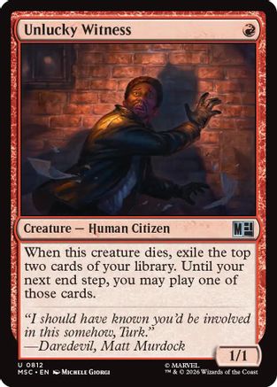 Unlucky Witness [MSC 812]  Foil