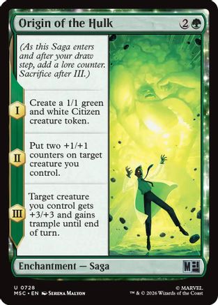 Origin of the Hulk [MSC 728]  Foil
