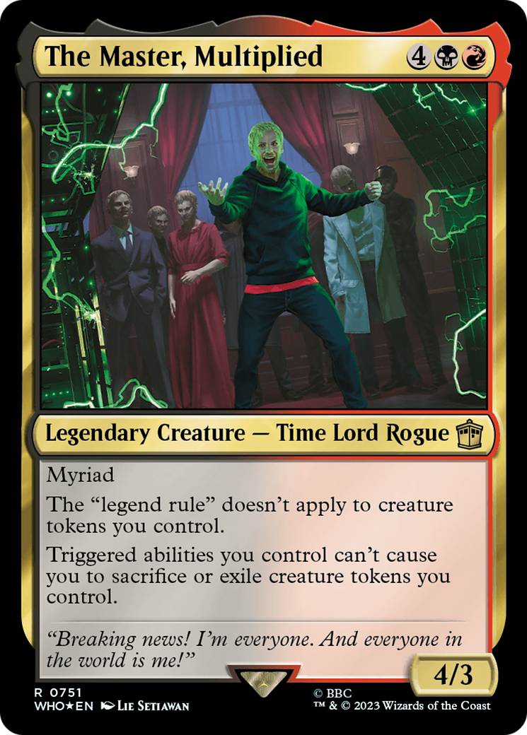 {R} The Master, Multiplied (Surge Foil) [Doctor Who][WHO 751]
