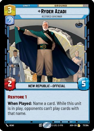 [SWU] Ryder Azadi - Restored Governor (77/264) - Ashes of the Empire