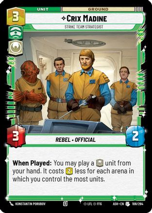 [SWU] Crix Madine - Strike Team Strategist (108/264) - Ashes of the Empire