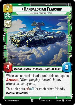 [SWU] Mandalorian Flagship - Captured from the Empire (113/264) - Ashes of the Empire