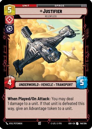 [SWU] Justifier - Relentless (146/264) - Ashes of the Empire