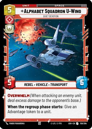 [SWU] Alphabet Squadron U-Wing - Quiet Devotion (159/264) - Ashes of the Empire