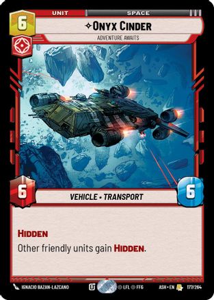 [SWU] Onyx Cinder - Adventure Awaits (177/264) - Ashes of the Empire