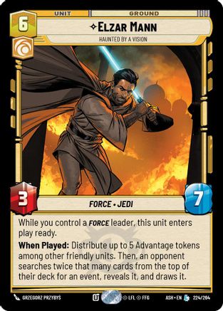 [SWU] Elzar Mann - Haunted by a Vision (224/264) - Ashes of the Empire