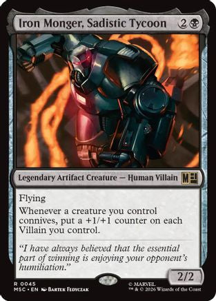Iron Monger, Sadistic Tycoon (Surge Foil) [MSC 045]  Foil