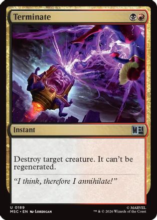 Terminate [MSC 189]
