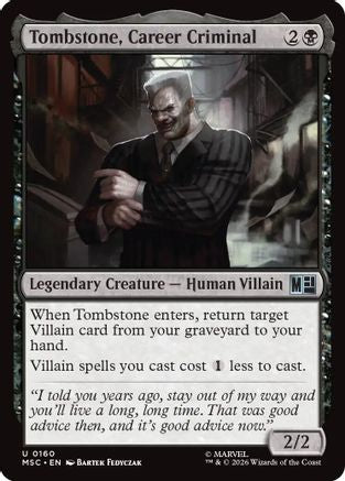 Tombstone, Career Criminal (0160) (Surge Foil) [MSC 160]  Foil