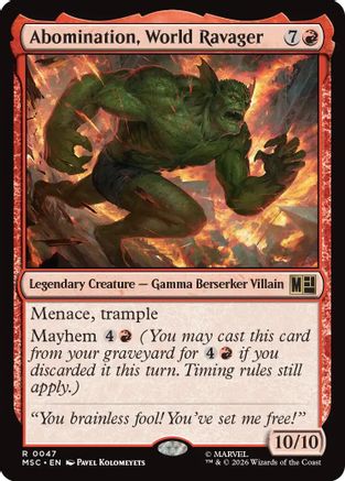 Abomination, World Ravager (Surge Foil) [MSC 047]  Foil