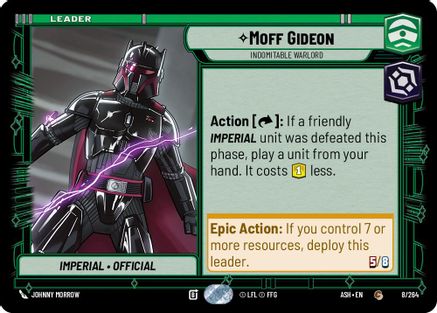 [SWU] Moff Gideon - Indomitable Warlord (8/264) - Ashes of the Empire