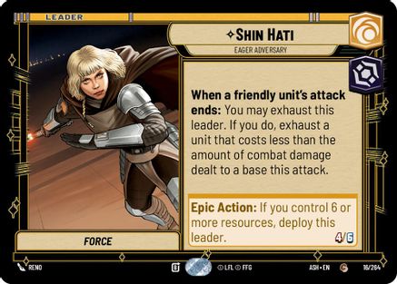 [SWU] Shin Hati - Eager Adversary (16/264) - Ashes of the Empire